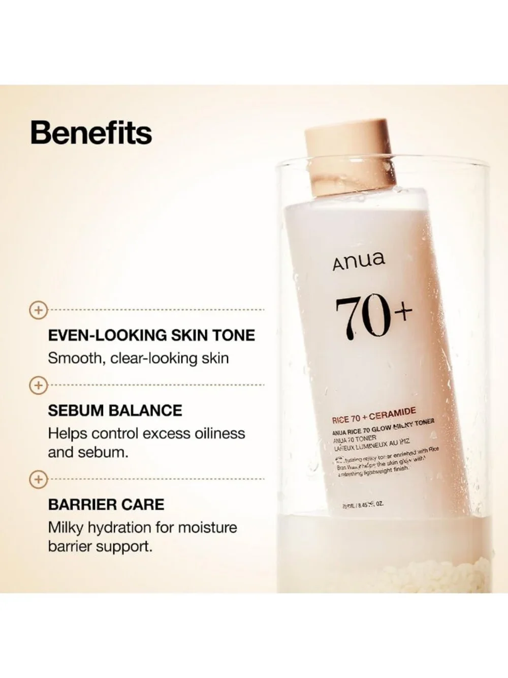 Glow Milky Toner for Dewy Skin, Hydrating Rice Water & Niacinamide